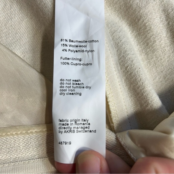 Akris Punto Chiara Crop Wide Leg Trouser Cashew 18 - Picture 8 of 16